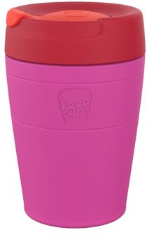 KeepCup Traveller, Reusable Travel Mug - Vacuum Insulated Stainless Steel Cup with Leakproof Sipper Lid - 12oz/340ml - Afterglow