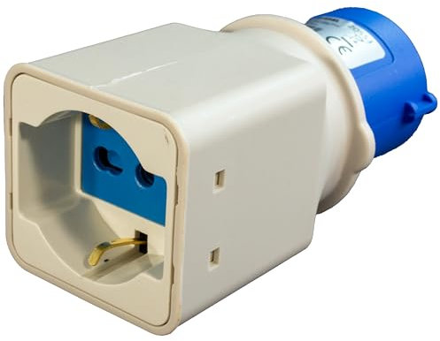 ELETTROWATT - Adattatore Industriale Spina CEE e Presa Civile Universale Standard Tedesco Schuko