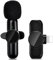 LIUWID Microfono Lavalier Wireless per iPhone,Plug&Play Mini Microfono Wireless,2.4GHz Professionale Microfoni Senza Fili,per Registrazione Video Podcast TikTok/YouTube/Vlog (BLACK)