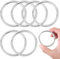 sdhiiolp 6 Stück Karabiner Rund 60mm OD 50mm ID Zinklegierung Schlüsselring Karabiner Karabinerhaken Rund Karabiner Ring für Schlüsselanhänger, Tasche, Schmuck, DIY Handwerk Machen (Silber)