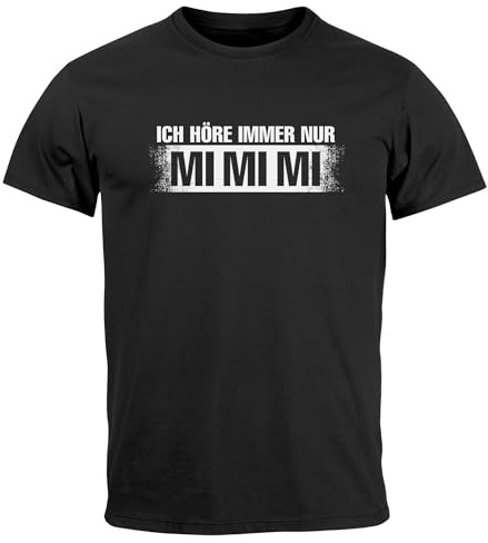 MoonWorks® Herren T-Shirt Lustige Sprüche Ich höre Immer nur Mimimi Fun-Shirt Humor Heul Doch Spruch lustig Schwarz XL