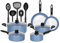 VELKER - Batteria da Cucina a induzione 15 Pezzi - Kit pentole a induzione con Rivestimento Antiaderente Adatto a Tutti i Piani Cottura. Set pentole Cucina