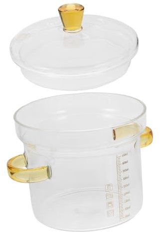 LABRIMP Glaschale Mit Deckel Schmortopf Aus Suppenschüssel Transparent Abgedeckte Schüssel Für Küche Volumen Dampfschale Für Zuhause Und Partys