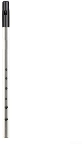 Irische Pfeife Holzblasinstrument, 6-Loch-Zinn-Penny-Flöte, C-D-/Bb-Schlüssel, gut für Anfänger (C-Schlüssel, Silber)