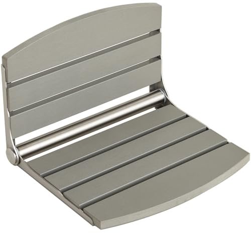 17.5 Folding Shower Seat Wall Mounted,Foldable Shower Bench,Fold Down Shower Seat,Folding Shower Seat Bench,Wall Mount Shower Seat Bench Chair (Grey)