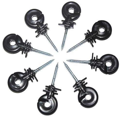 Lot de 50 isolateurs de clôture électrique pour clôture électrique - Accessoires pour fil du système de clôture électronique Ranch