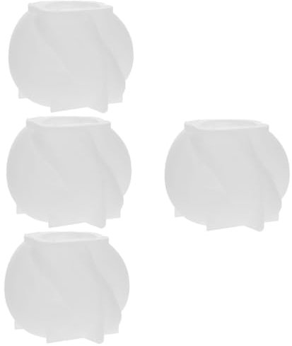 SEWACC 4 Stück Kerze Silikon Praktische Kerze Schokolade Seife Machen DIY DIY Blase Wachs Seife Weiß