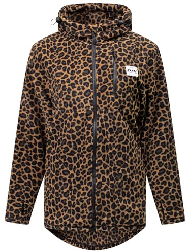 Eivy Damen Techlight Ziphood Fleece Jacke, Leopard, L EU