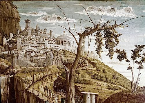 ZHAOSHAN Berühmte Gemälde Leinwand drucken Ölgemälde Wandbilder Christus betet im Garten der Olivenbäume von Andrea Mantegna Abstraktes Foto Bild für Wanddekoration 60x90cm