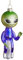 BUTLERS Weihnachtsbaumkugel Alien Christbaumschmuck Glas Lila -Hang ON- Weihnachten Baumkugeln Außerirdischer Figur Anhänger | Tannenbaum Deko & Weihnachtsdeko
