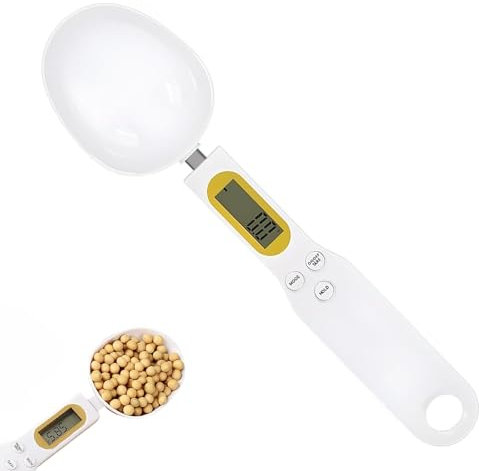 Digital Measuring Spoon, Weighing Spoon, Electronic Measuring Spoon Scale 500g/0.1g High Precision with LCD Screen Display,Removable Washable Mini Kitchen Scales for Baking & Kitchen Gadgets