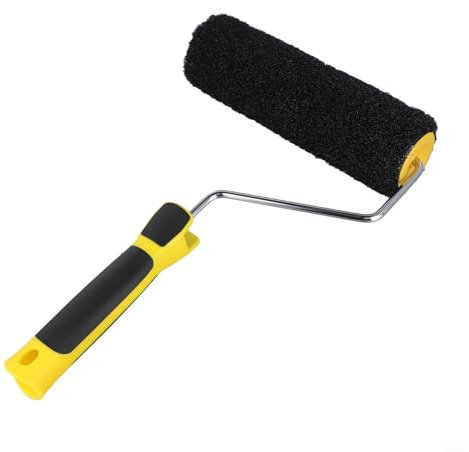 Yuanpgky Walzenbürste, Wandpinsel, Gipsrolle, multifunktional, elastisch zum Auftragen von Spachtelmasse und Rollputz (schwarz)