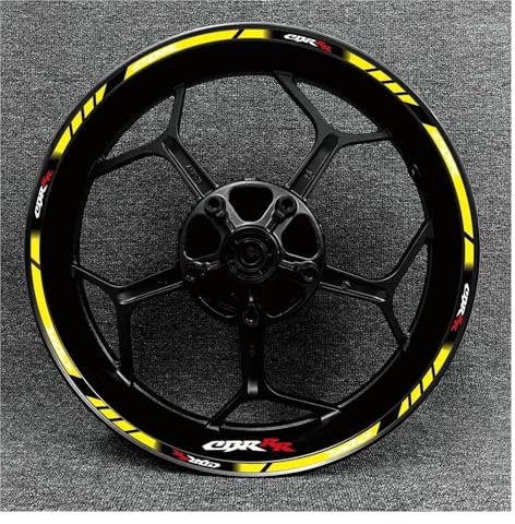 ADESIVI MOTO SPONSOR Per logo decorativo mozzo ruota Hon&da CBR600/1000/250RR, adesivo anello interno impermeabile e decalcomania per moto(N)