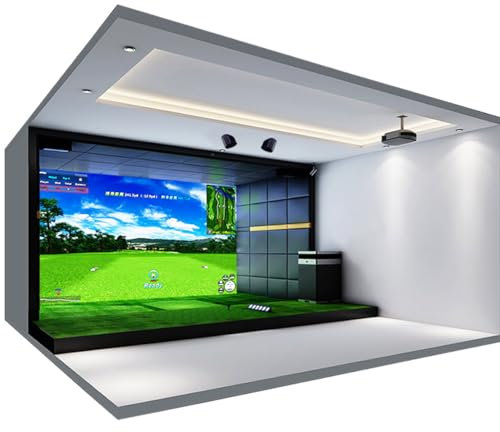 LXWKAI Indoor Golf Simulator Impact Screen, Golf Target Practice Cloth, Antiimpact Clear HD Projection Surface for Home Practice Projection Screen,Doublelayer3 * 4m