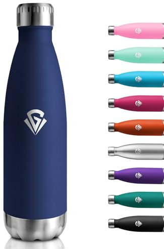 Botella Termica 750ml, Doble Pared, Reutilizable, Termo Agua Acero Inoxidable sin BPA, Botella Agua Termica a Prueba de Fugas para Oficina, Escuela, Gimnasio, Senderismo, Adultos, Viajes y Uso Diario
