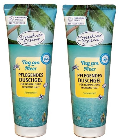2er Pack Dresdner Essenz Duschgel Tag am Meer 2 x 250 ml Duschbad vegan