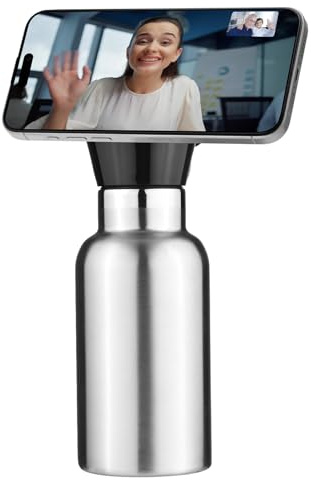 Swokely Bottiglia d'acqua con altoparlante BT, altoparlante magnetico a sublimazione da 350 ml, caricatore portatile, luce a LED, in acciaio inox, 12 oz IP65, bottiglia d'acqua isolata per sport,