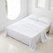 Sábanas 200x200 - Juego de Sábanas 4 Piezas - 100% Microfibra Suave y Transpirable - Sábana Bajera Ajustable, Encimera y 2 Fundas de Almohada - Ropa de Cama Ligera (Blanco)