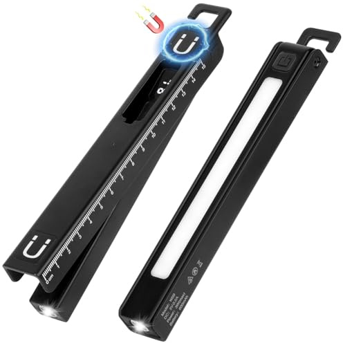 AXFEE Linterna LED Recargable,Cable USB-C,Linternas Boligrafo Portátil con 6 Modos y Indicador Batería, COB Linterna con Succión Magnética, Resistente al Agua,para Camping,Emergencias y Taller(Gris)