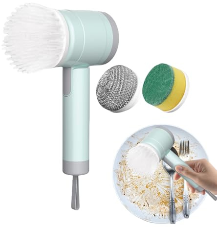 Hogvinnatil Brosse De Douche | Balai Électrique à Batterie Sans Fil | Outil Pliant Rechargeable pour le Nettoyage de Salle De Bains Cuisine Voiture Carreaux Sol