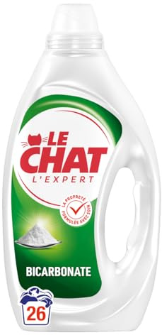 LE CHAT -Lessive liquide l'Expert -Bicarbonate -La Propreté Formulée avec Soin -Efficacité Anti-Taches -Sans Conservateurs -Parfum Hypoallergénique -Efficace à Froid -40 Lavages