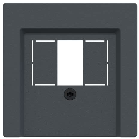 Schneider Electric Merten Zentralplatte für TAE/Audio/USB, 297914 | System M, anthrazit