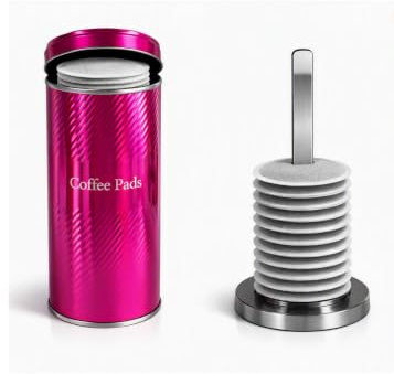 Conny Clever Edelstahldesign Vorratsdose mit Lift für Tee- und Kaffeepads neu EDELSTAHL PADHEBER