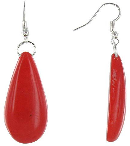 LES POULETTES BIJOUX - Ohrringe Tagua Fallen - Classics - Rote