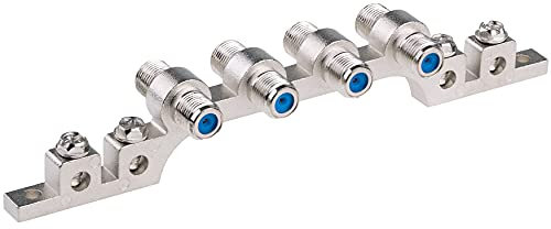 DUR-line Erdungsblock DEB 4-Fach aus hochwertigem Guss - Schirmungsmaß > 90 dB - SAT/Kabel/UKW/DVB-T
