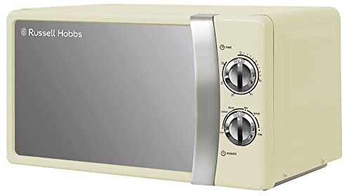 Russell Hobbs RHMM701C 17 Litre 700 W Cream Solo Manual Microwave with 5 Power Levels, Ringer & Timer, Defrost Setting, Easy Clean