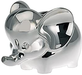 SILBERKANNE Spardose Elefant L 14,0cm H 10,0cm versilbert