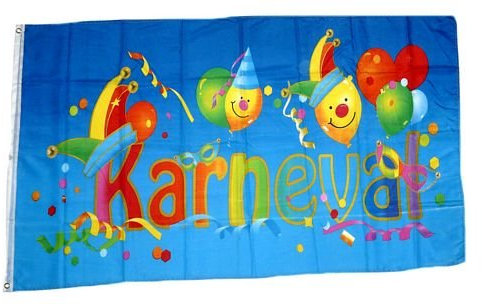 Fahne/Flagge Karneval Fasching Kids 90 x 150 cm