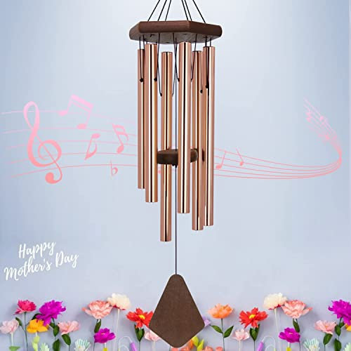ASTARIN Gedenk-Windspiel für draußen, Windspiel für den Außenbereich, tiefer Klang, Sympathie-Windspiel, personalisiert mit 6 gestimmten Röhren, elega...