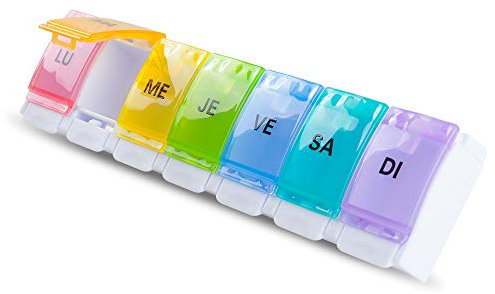Pilulier Semainier Français Pilulier 7 Jours Sukuos Pilulier Pillbox Multicolores Pilulier Hebdomadaire