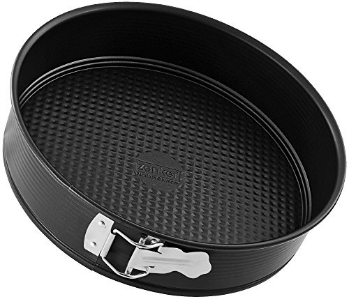 ZENKER PURE Molde Desmontable 24 cm 1 Fondo. Molde Reposteria, Molde Tarta o Molde Bizcocho en Acero con Revestimiento Antiadherente ILAG Resistente Hasta 230ºC, Color: Negro, Molde 24 cm, 1 uds.