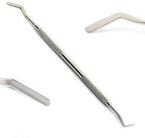 Dental Flat Plastic Shaping Composite Filling Spatula Dentist Instrument Dentistry Tool Spatula 2mm Double End - Stainless Steel (Single)