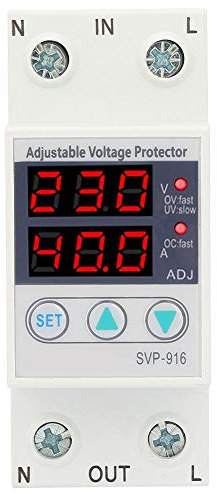 Protezione contro le sovratensioni 230 V, 40 A/63 A, 50/60 Hz, protezione da sovratensioni monofase, protezione automatica da sovratensioni con indicatore di tensione (40 A)