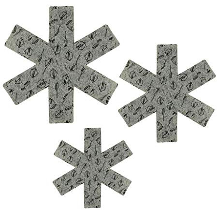 Pan Protectors, Set of 12 Divider Pads Pot and Pan Protectors Keep kitchenware Free of Scratches or marring When Stacking or Nesting cookware Accessories 4x10.5 inch