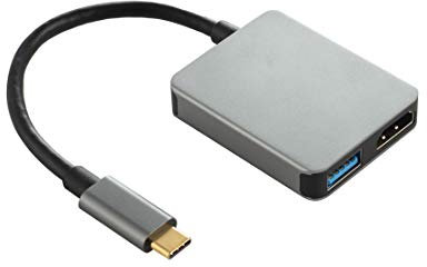Adaptateur USB C vers HDMI, USB 3.1 Type C vers HDMI 4K, Port USB 3.0, Adaptateur convertisseur de Port de Charge USB C pour MacBook, Chromebook,Samsung Galaxy S8/S9 Plus