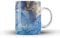 iCaseDesigner Personalised Watercolour Marble Name with Heart Ceramic Mug - 6. Blue