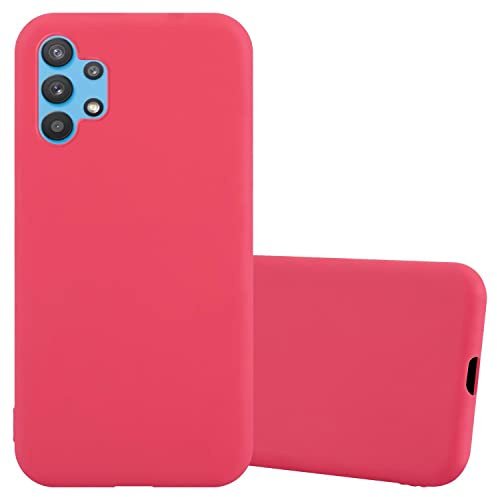 Cadorabo Hülle kompatibel mit Samsung Galaxy A32 4G Schutzhülle TPU Silikon Case Candy Design Slim Kratzfest Weiche Gummi mit Rundumschutz Case Hülle für Galaxy A32 4G in Rot
