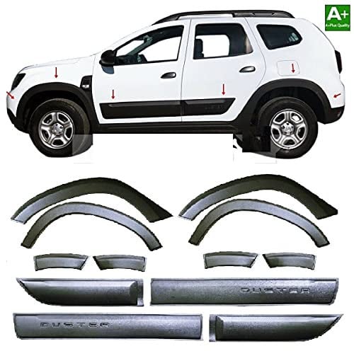 Fender & Door Moulding ABS Plastic Body Kit 12 pcs For Dacia Duster II 2018-Up