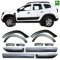 Fender & Door Moulding ABS Plastic Body Kit 12 pcs For Dacia Duster II 2018-Up