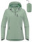 Outdoor Ventures Damen Regenjacke 10000MM Wasserdicht Leichte Gefüttert Packbar Sportjacke Funktionsjacke Atmungsaktiv Fahrrad Jacke mit Kapuze Mintgrün XL