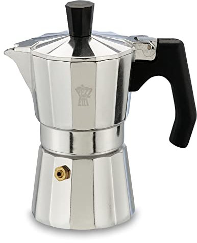 Pezzetti, Luxexpress Caffettiera 2 Tazze in Alluminio, Manico Ergonomico Resistente al Calore, Per Piani a Gas, Elettrici e Vetroceramica