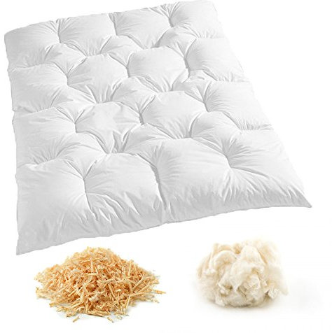Vegane Kapok - Zirbendecke 135 x 200cm – Ganzjahresbett warm