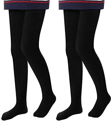 L&K-II Collants Thermiques fille Collants enfants avec Doublure hiver Chaud Opaque Douillet seamless Treggings taille Haute Collant multicolore 4611 VA