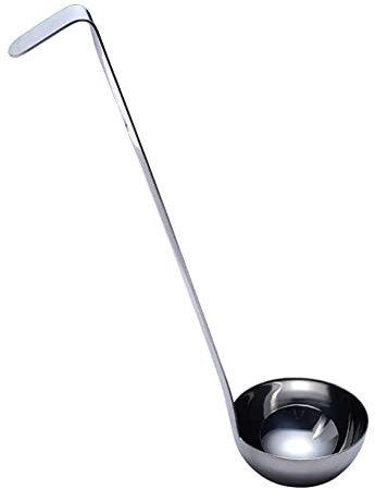 1 Piece Stainless Steel Soup Ladle 2 Ounce Ladle Handle Soup Ladle Stainless Steel Canning Ladle Oil Soup Spoon Serving Ladle Kitchen Accessories, Silver