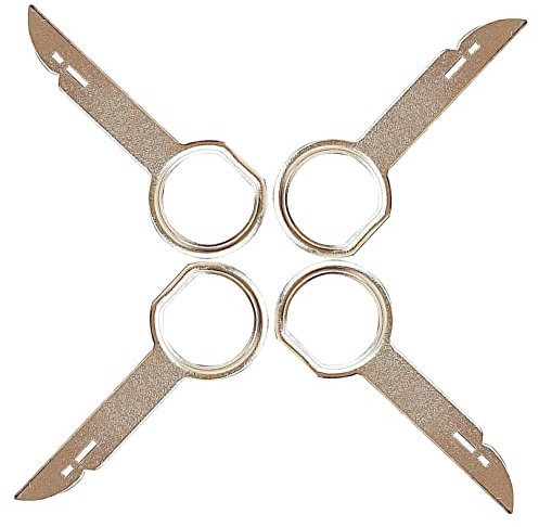 4pcs Car Radio Removal Tool Key,Radio Removal Tool Key Tool,Car Radio Release Keys Extraction Tool,DIN Release Keys Compatible with Ford, Mercedes, Volkswagen and Audi vehicles(silver)
