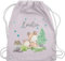 Turnbeutel Rucksack - Reh mit Name personalisiert I Rehlein I Rehkitz I Waldtier - Unisize - Pastell Rosa - kindergarten kindergartenrucksack tier waldtiere beutel tasche für kita tiere